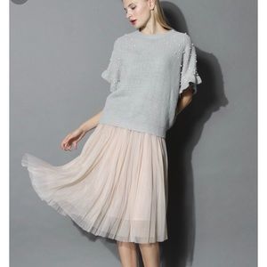 Beautiful tulle full midi skirt